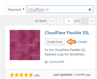 Cloudflare Flexible SSL Plugin Install