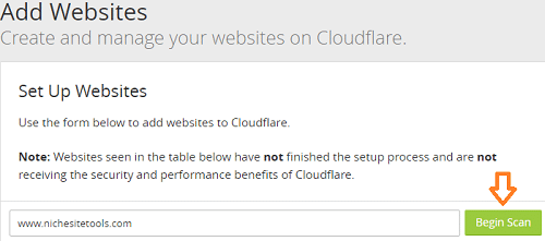 Add Website to Cloudflare
