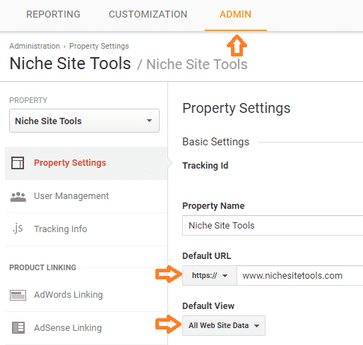 Google Analytics HTTPS Setting