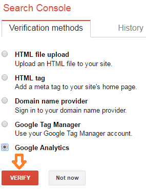 Google Search Console Verification